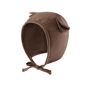 babylove婴儿帽子春秋纯棉包头外出百搭防风帽男宝女宝造型护耳帽