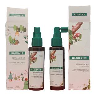 专柜法国klorane康如金鸡纳防脱洗发精华液喷雾强韧发根密发100ml