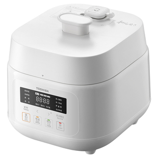 日本东芝电压力锅自动排气无涂层无水料理高压陶瓷大容量电饭锅4L