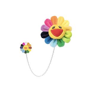 日系村上隆太阳花可爱七彩笑脸向日葵胸针隐形配饰情侣款包包挂件