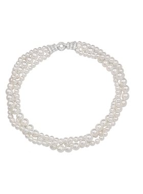 多层年轻款叠戴锁骨链法式珍珠