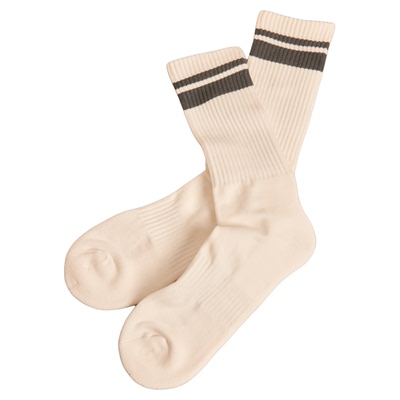 纯棉毛巾底运动袜黑色白色高筒