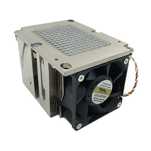 金钱豹2U侧吹LGA3647  长方形 正方形铜底四热管CPU散热器风扇