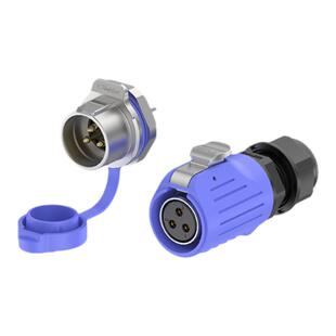 M22航空插头插座EW-LP20反装2-12芯工业圆形螺纹式IP68防水连接器