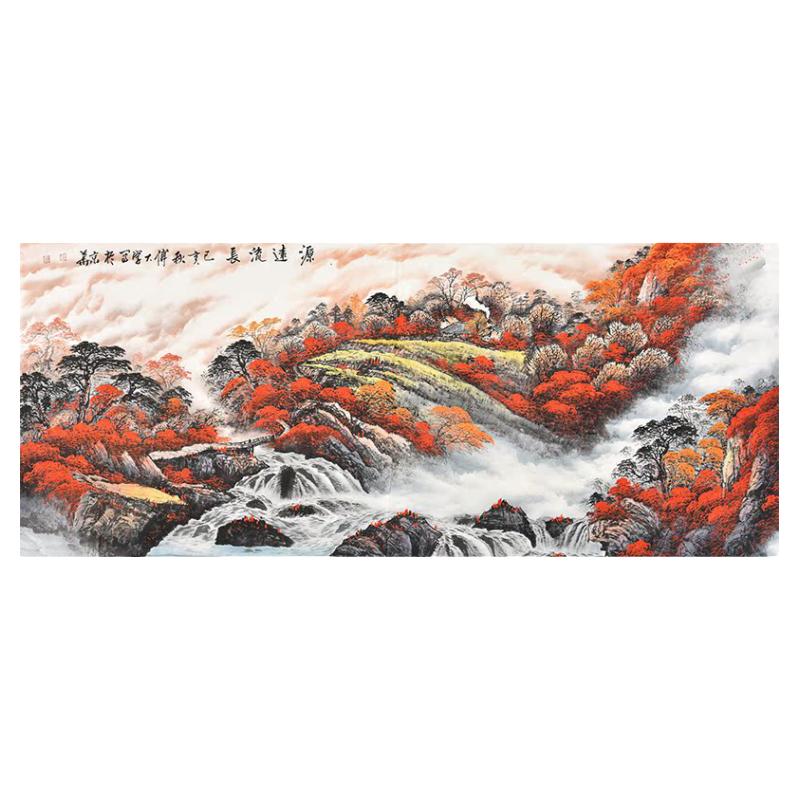 诚一轩名家纯手绘国画招财山水画