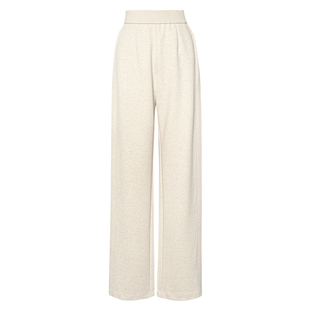 伊芙丽outlets店简约百搭高包容度针织面料直筒长裤休闲裤春秋女