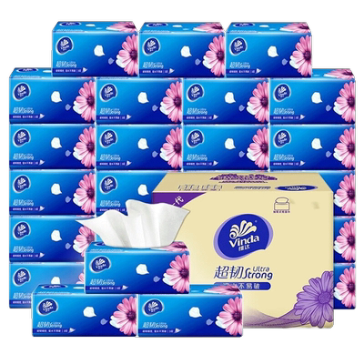 维达抽纸24包整箱超韧湿水不易破