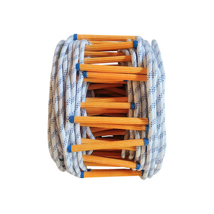 逃生绳梯消防逃生软梯5米10米高楼攀爬专用救援梯防滑训练救生梯