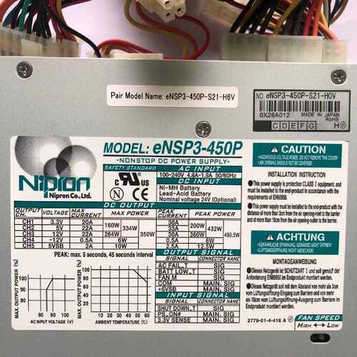议价议价现货 Nipron eNSP3-450P 450W 工控设备电源eNSP3-450P -