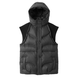 迪士尼女童连帽羽绒马甲2025冬季新款女孩白鸭绒保暖背心童装外套