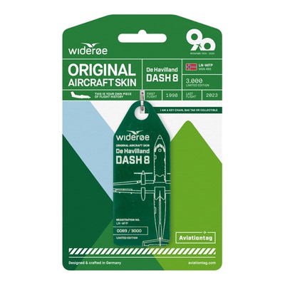 德国Aviationtag DASH8 挪威维德勒航空 飞机蒙皮行李牌钥匙扣