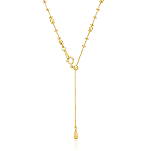 仙女链18k金项链锁骨链18k金素链au750彩金项链延长链18k金链