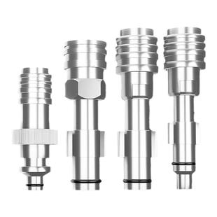 高压洗车机水枪转接头PA转1/4快接不锈钢自锁接头绿田亿力指南车