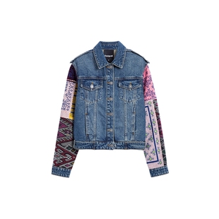 Desigual大西瓜【博主同款】牛仔重工刺绣拼接女士外套