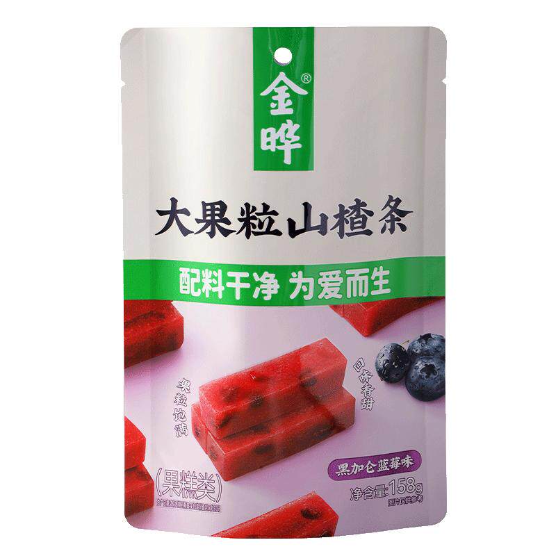 金晔大果粒山楂条蓝莓味独立158g