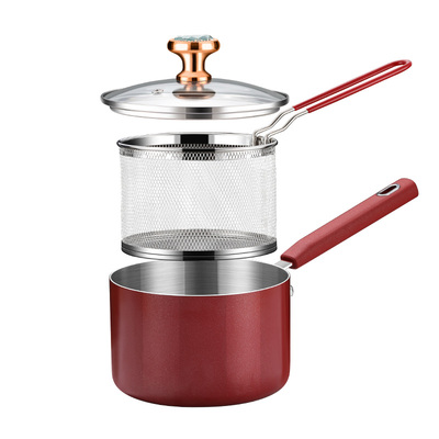 闪闪优品304钢加深油炸锅带炸篮