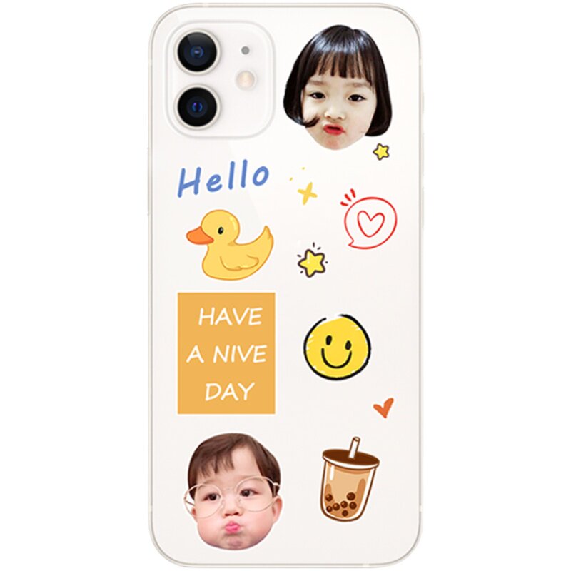 抠图手机壳DIY亲子宝宝头像定制适用于任意机型X苹果11保护壳软壳