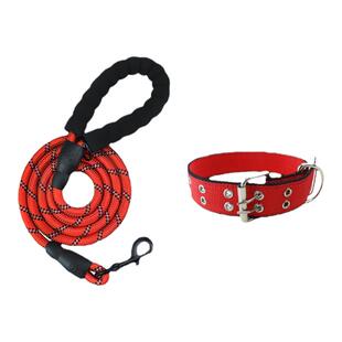 加长狗狗牵引绳2米3米萨摩耶狗链狗项圈中型小型犬泰迪反光牵狗绳