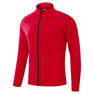 速干运动外套男春夏季薄款跑步健身上衣弹力大码户外立领夹克开衫