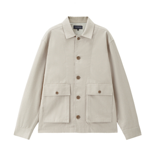 【韩国同款】佐丹奴工装风夹克男装春季新款纯棉翻领外套01075881