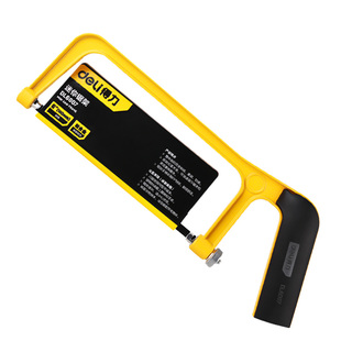 得力锯子手持小钢锯架金属切割手工锯手动据木工木锯手用家用小型