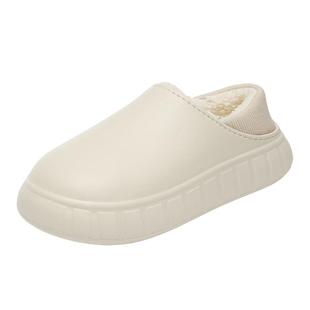 棉拖鞋女冬季外穿包跟厚底防水防滑居家室内保暖加绒月子踩屎感