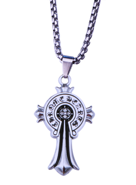 军牌风复古六芒星挂坠长款毛衣链