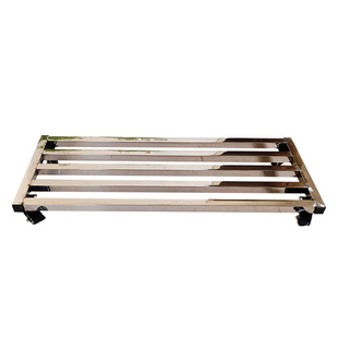 不锈钢花盆架托架厨房置物支撑增高架鱼缸盆景底座带轮移动花架子