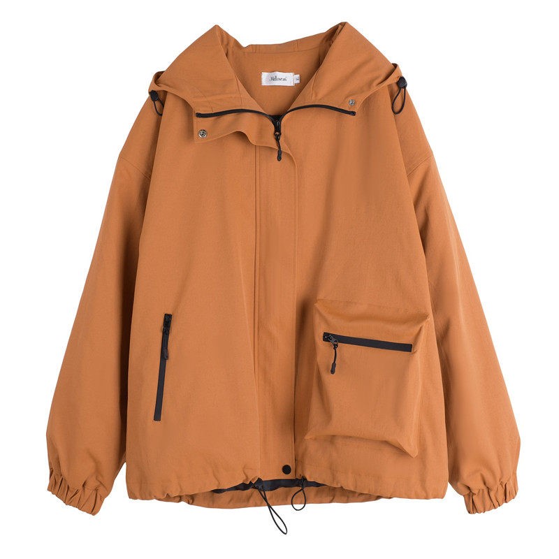 特大码加棉休闲连帽棉服外套女