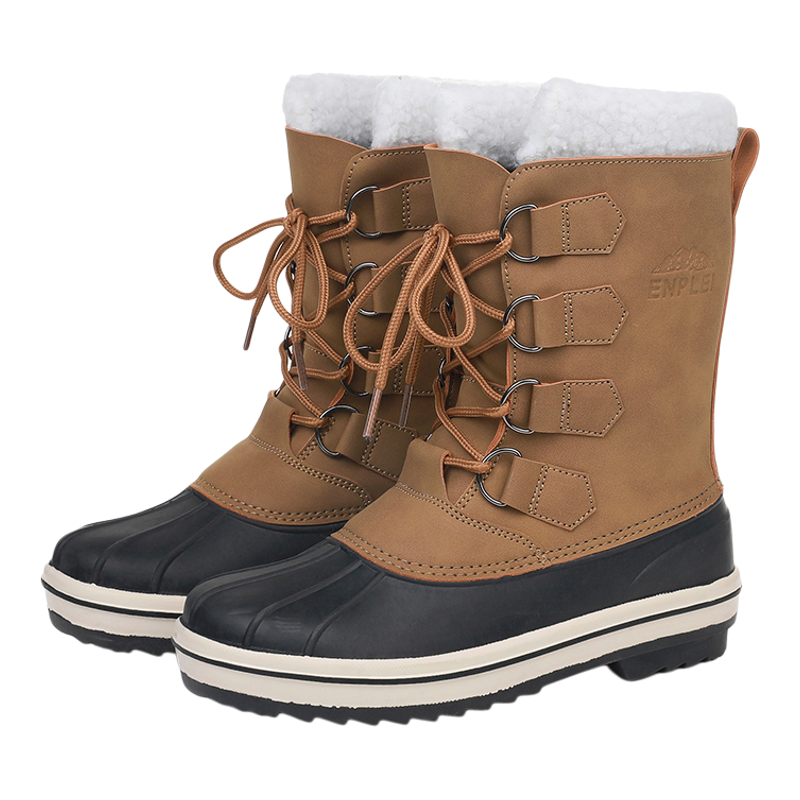 外贸猎鸭靴成人女鞋保暖雪地靴防水时尚加绒加厚猎鸭鞋可涉水鞋底