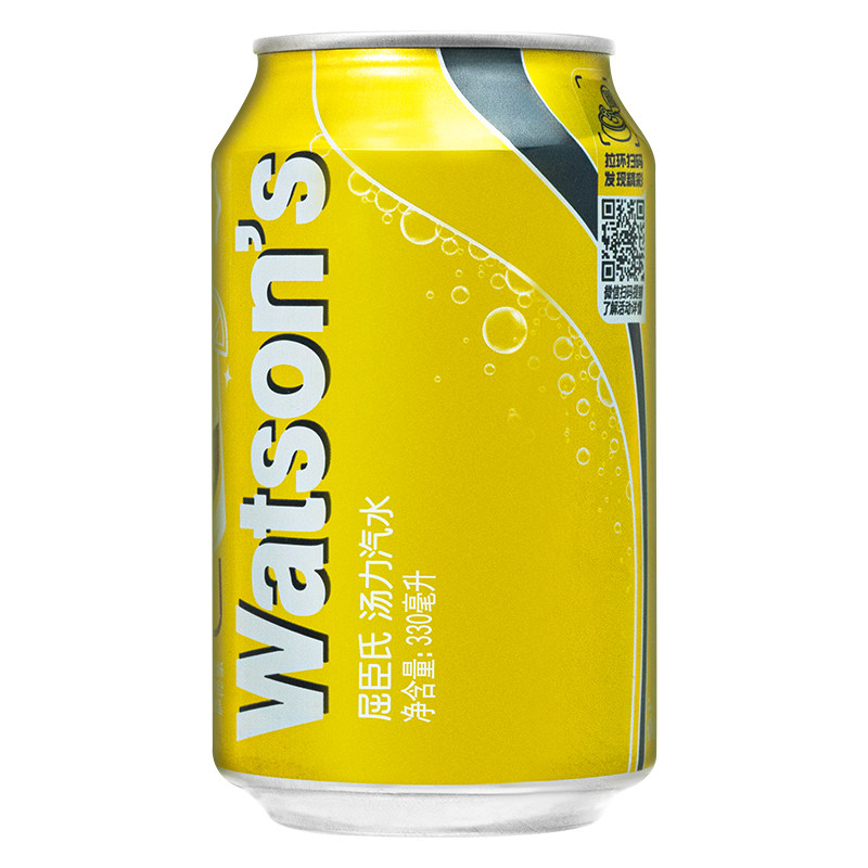 屈臣氏苏打水无糖苏打汽水330ml