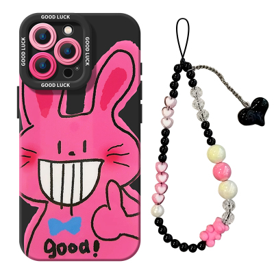 优思顿适用苹果17pro手机壳iphone17新款15硅胶13软壳pro可爱兔子max带挂绳plus高级感好看防摔16promax套14