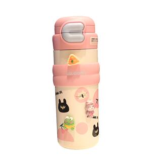 吸管保温杯女生高颜值一盖双饮口水杯316不锈钢杯子儿童女士水壶