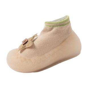 婧麒宝宝地板鞋袜6-12个月婴儿学步袜鞋室内防滑软底隔凉男女童鞋