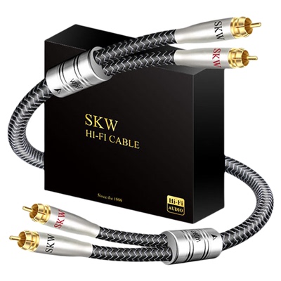 skw二对二双莲花线hifi信号线