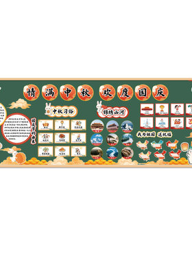 小学国防科技手抄板报线稿贴纸