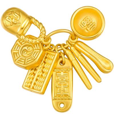 谢瑞麟丰衣足食黄金吊坠