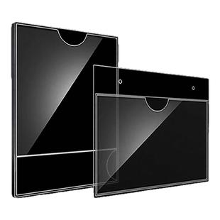 A4亚克力卡槽双层插纸盒子插槽亚克力透明板寸照片标签展示盒定制照片插纸盒有机玻璃信息资料公告牌上墙定制