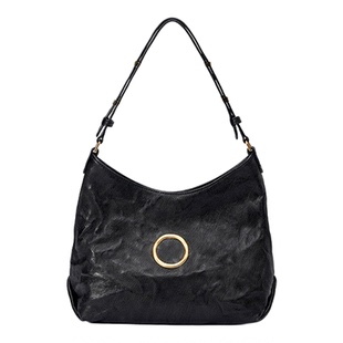 佳人&个乐黑石hobo腋下包新款褶皱单肩斜挎手提包包女箭头托特包