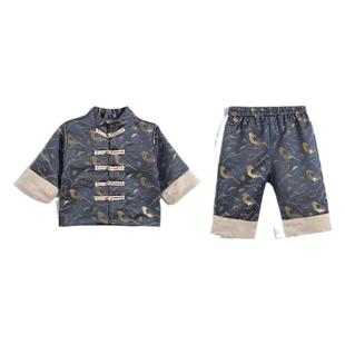 2026新年高端汉服男童中秋节新中式唐装中国风宝宝周岁礼服秋冬