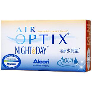爱尔康视康水润日夜型隐形近视眼镜月抛3片硅水凝胶隐形眼境