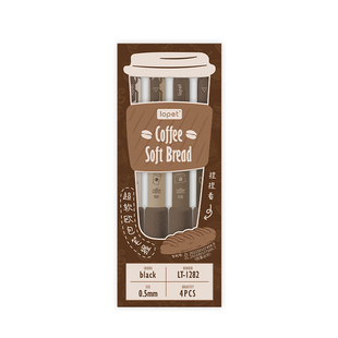 lopet【乐派欧包笔】正品软欧包速干按压式中性笔学生刷题作业笔