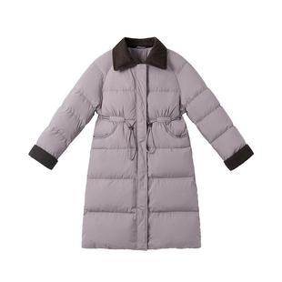 YAYA鸭鸭2025冬季新款时尚休闲百搭保暖韩版鸭绒女士长款羽绒服