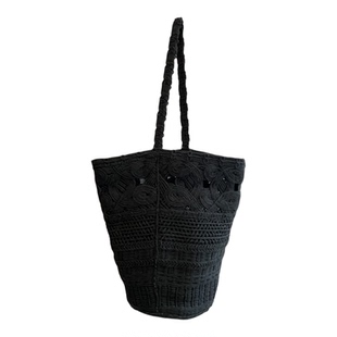 新款镂空编织托特包海边度假沙滩包2026新潮时尚复古大容量单肩包