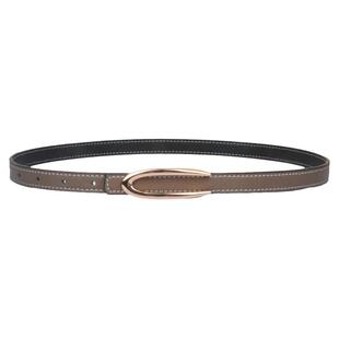 新款毛衣腰带女双面皮配裙子连衣裙大衣百搭装饰小皮带真皮软牛皮