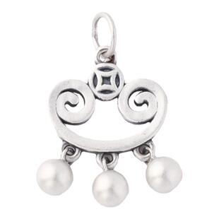 s999足银3d硬银镂空中国风新中式如意锁平安锁吊坠diy项链绳手链