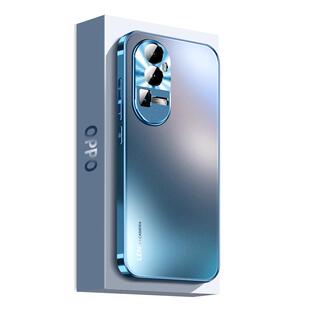 适用opporeno10pro手机壳新款磨砂玻璃reno10镜头全包防摔保护套oppo女reno10pro+高级por男5g十0pp0外壳0ppo