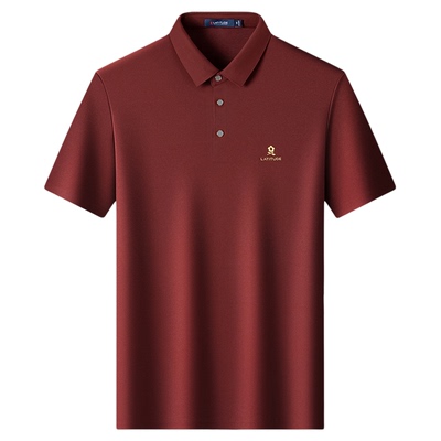 梦特娇男士短袖Polo衫桑蚕丝T恤