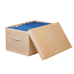 日本衣服收纳盒裤子收纳神器衣柜收纳分层衣物整理箱布艺抽屉家用