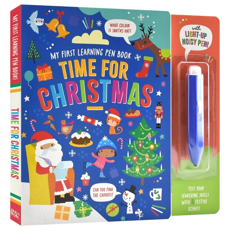 My First Pen Book All about animals Terrific Transport Out And About Time for Christmas 圣诞节 幼儿声光笔互动书 英文原版